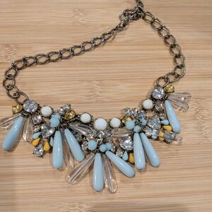 Lia Sophia Blue and Yellow Crystal Necklace
